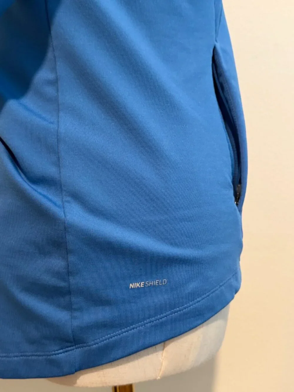Nike Shield Blue Full Zip Running Jacket Women's Size XS Like New